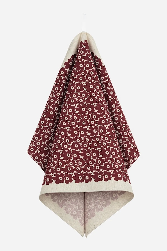 Marimekko prosop de bucătărie din bumbac 47 x 70 cm burgundia 074570.307