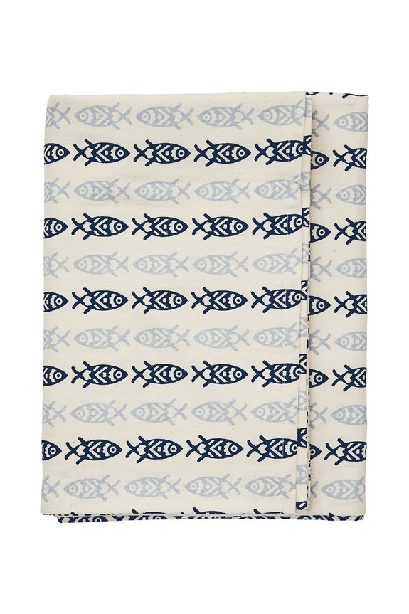 Madam Stoltz τραπεζομάντιλο βαμβακερό 120 x 220 cm μπεζ JOTC2806