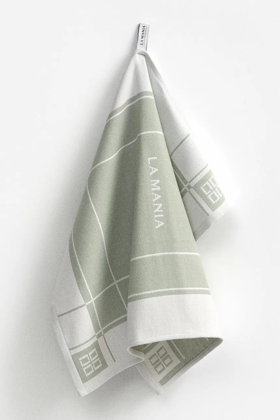 La Mania ścierka kuchenna bawełniana 63 x 50 cm zielony 5902037041191