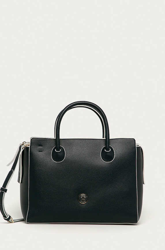 Tommy Hilfiger - Torebka CHARMING TOMMY SATCH granatowy AW0AW08602