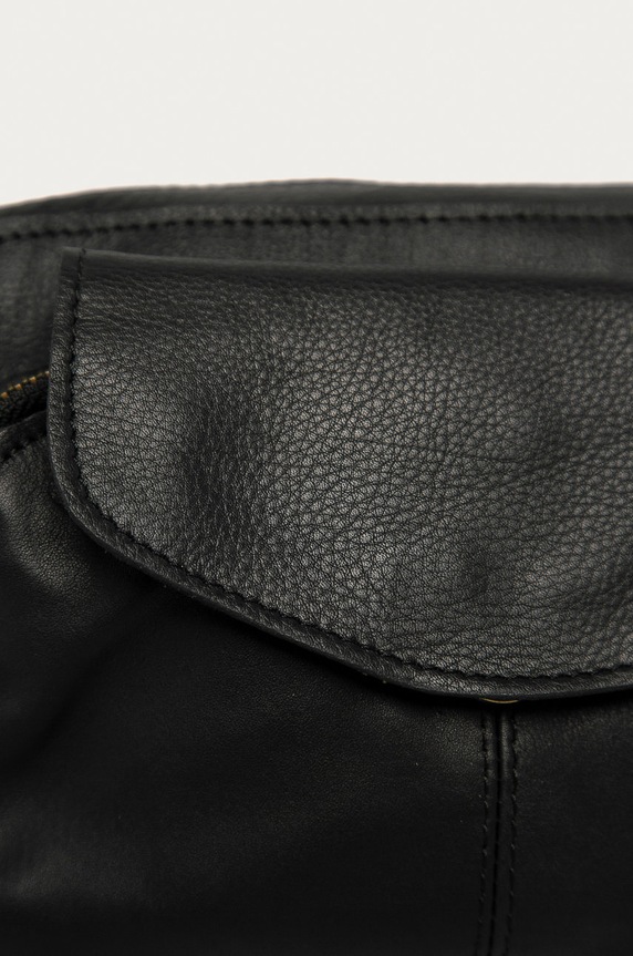 Pieces Torebka skórzana 17063358 czarny AA00