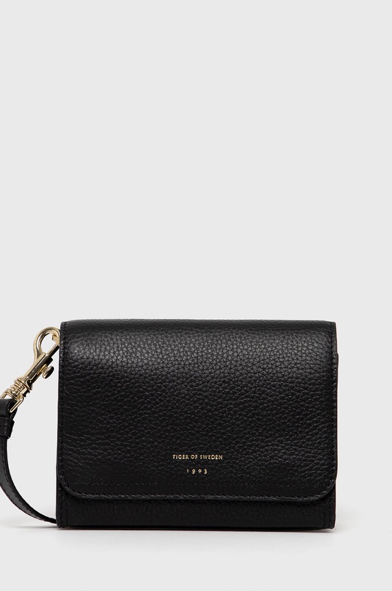 Tiger Of Sweden Torebka skórzana skóra licowa czarny U69056026Z