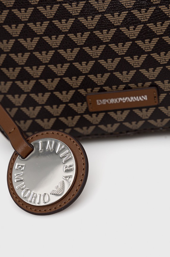 Kožená kabelka Emporio Armani hnědá Y3B134.YFG5E.NOS
