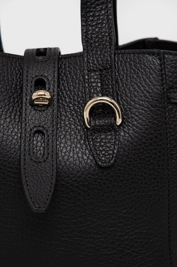 Kožená kabelka Furla černá BASRFUA.HSF000.O6000.
