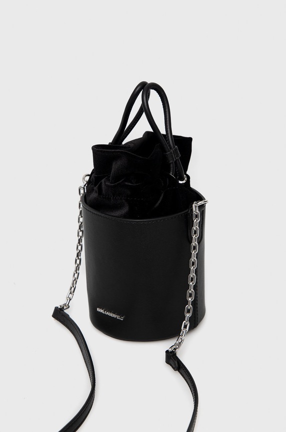 Akcesoria Karl Lagerfeld torebka skórzana 225W3009 czarny