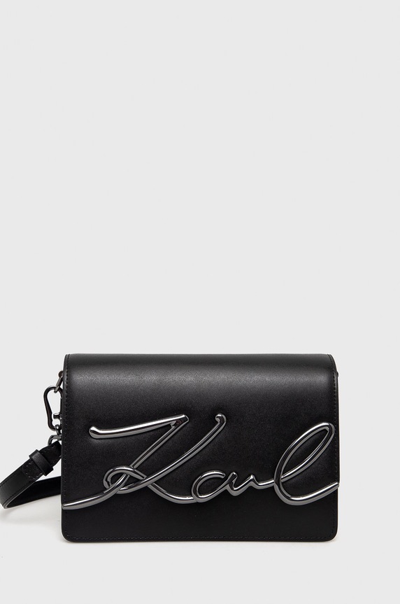 Akcesoria Karl Lagerfeld torebka skórzana 225W3040 225W3040 czarny
