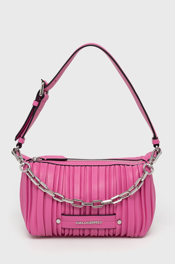 Karl Lagerfeld torebka K/KUSHION SM BAGUETTE nie mieści A4 różowy 225W3045