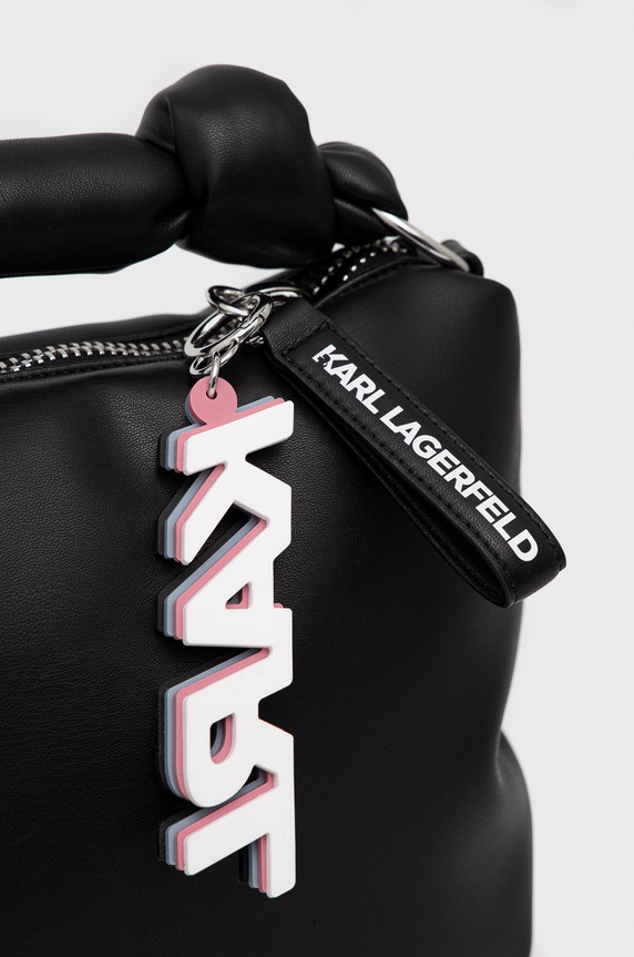 Karl Lagerfeld torebka skórzana 225W3056 czarny 225W3056