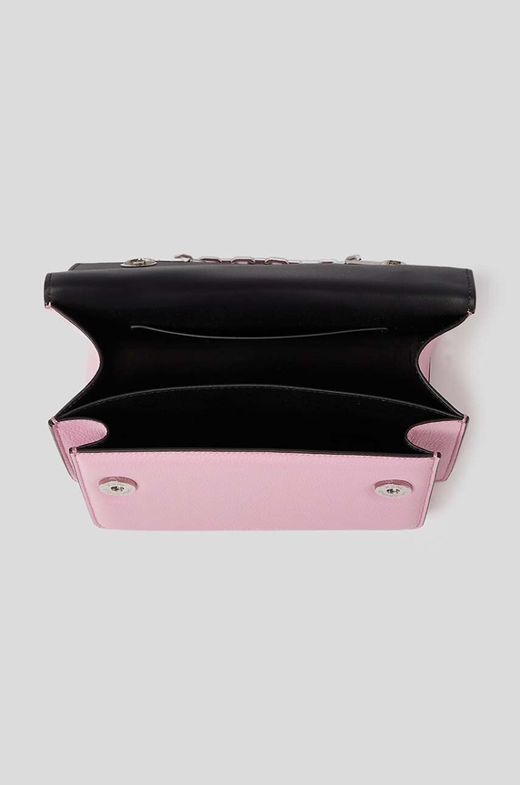 Kožená kabelka Karl Lagerfeld 225W3081 ružová