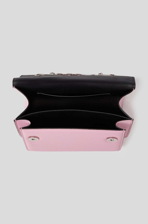 Kožená kabelka Karl Lagerfeld 225W3081 ružová