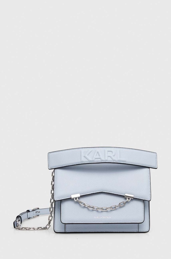 Karl Lagerfeld torebka skórzana niebieski 225W3081