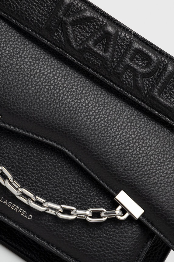 Karl Lagerfeld torebka skórzana 225W3081 czarny 225W3081