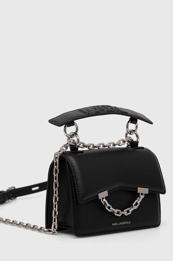 Karl Lagerfeld torebka skórzana 225W3082 czarny AA00