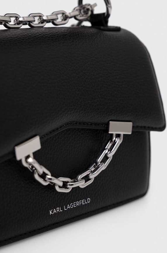 Karl Lagerfeld torebka skórzana czarny 225W3082
