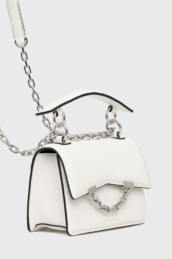 Karl Lagerfeld torebka skórzana 225W3082 biały AA00
