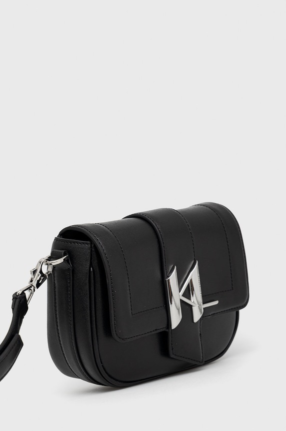Kožená kabelka Karl Lagerfeld 225W3086 černá AA00