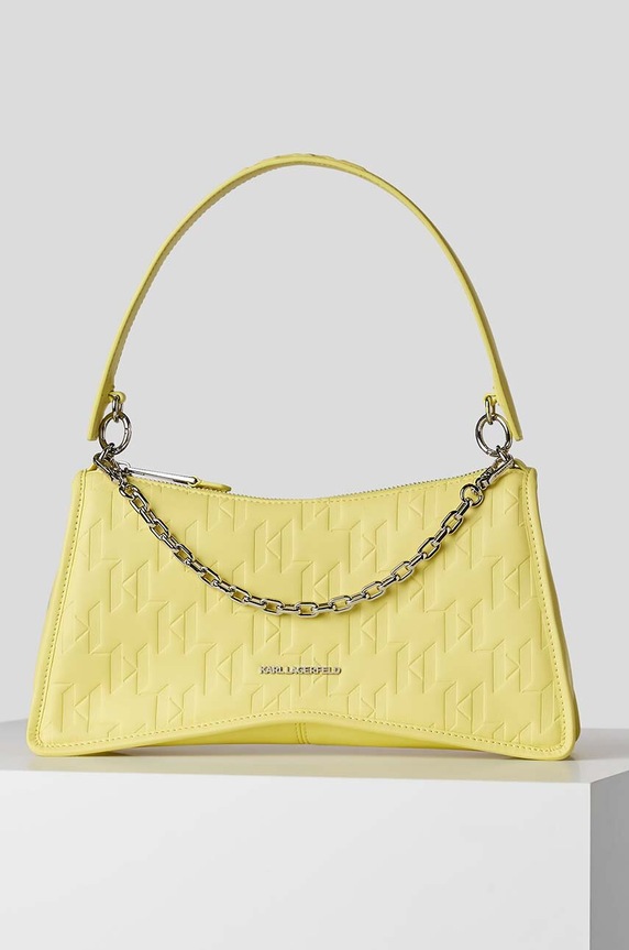 Karl Lagerfeld kézitáska szintetikus bőr sárga 231W3020