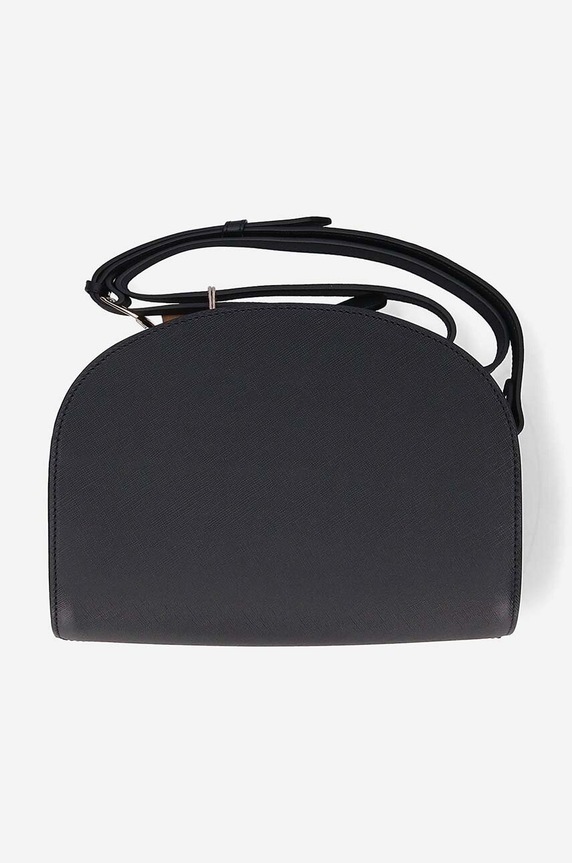 A.P.C. leather handbag Sac Demi-lune PXBJQ.F61048 black AA00