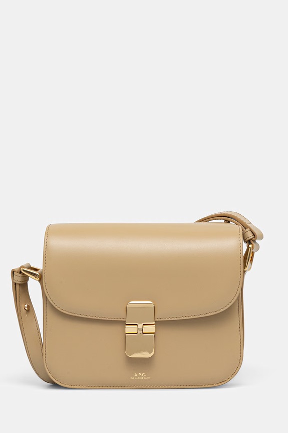 A.P.C. torebka skórzana Sac Grace Small skóra licowa beżowy PXBMW.F61413
