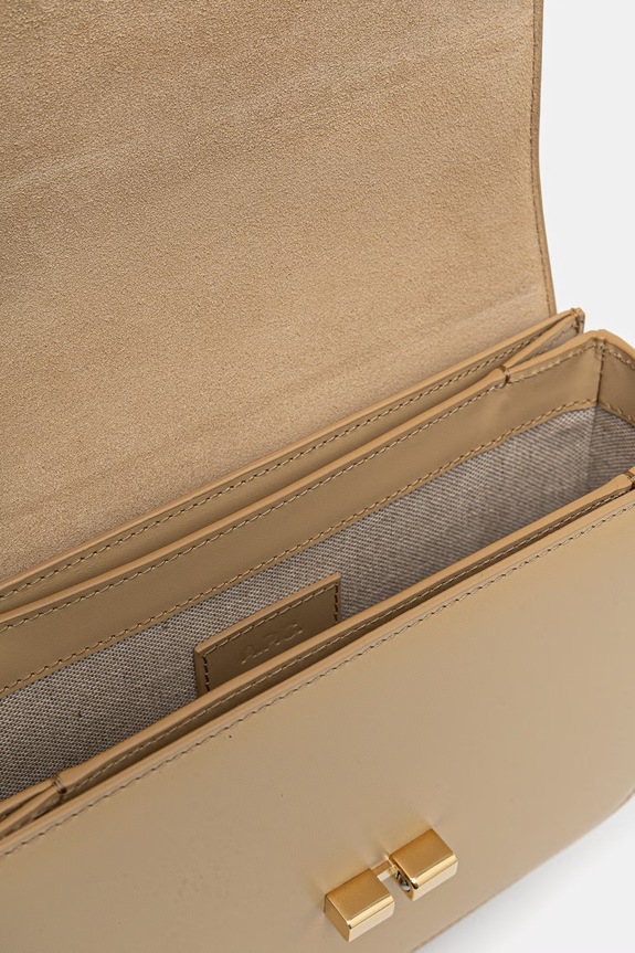 A.P.C. torebka skórzana Sac Grace Small PXBMW.F61413 beżowy