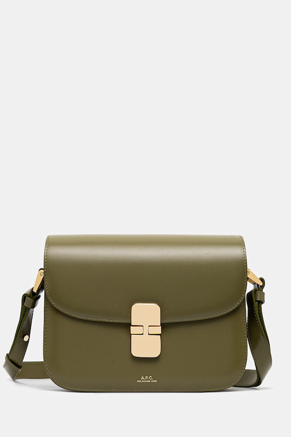 A.P.C. bőr táska Sac Grace Small zöld PXBMW.F61413