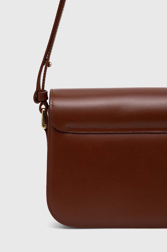 Αξεσουάρ Δερμάτινη τσάντα A.P.C. Sac Grace Small PXBMW.F61413 καφέ
