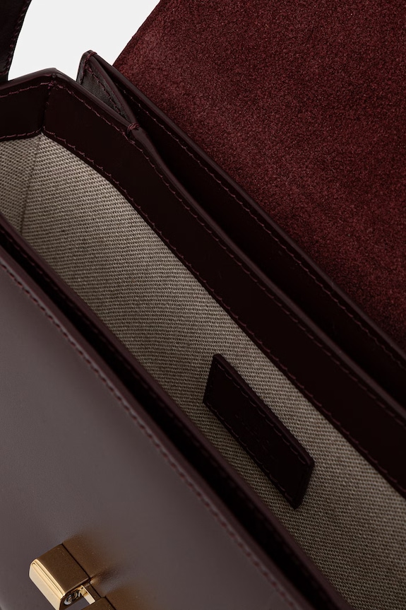 Кожена чанта A.P.C. Sac Grace Small PXBMW.F61413 бордо