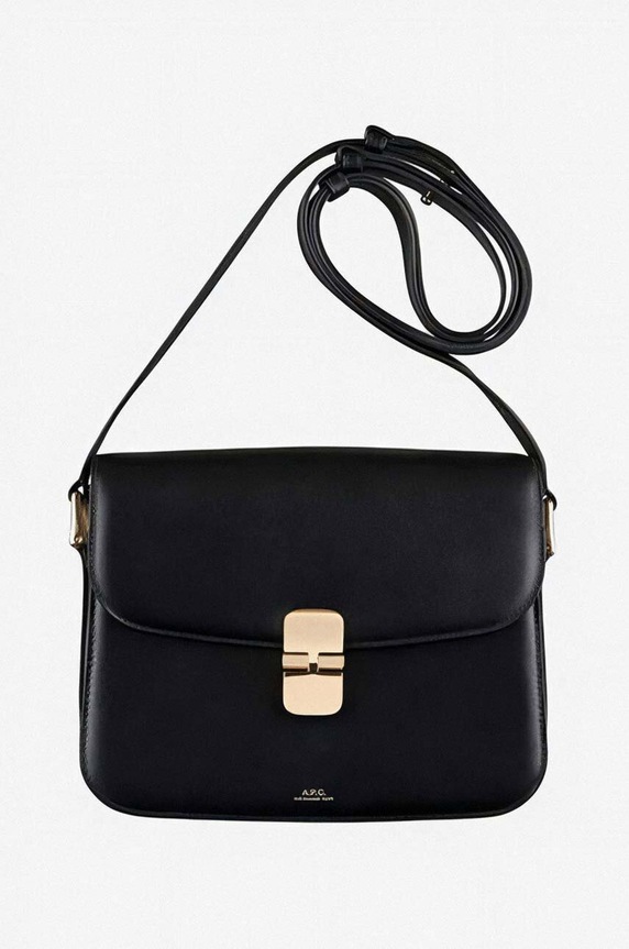 Δερμάτινη τσάντα A.P.C. Sac Grace Small λείο δέρμα μαύρο PXBMW.F61413