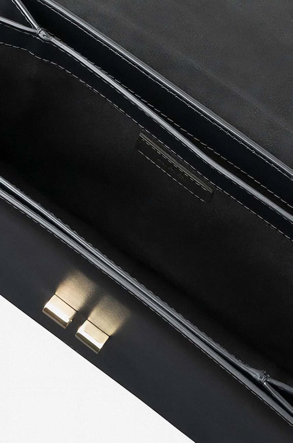 Δερμάτινη τσάντα A.P.C. Sac Grace Small PXBMW.F61413 μαύρο