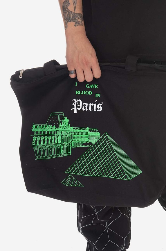 PLEASURES cotton handbag Blood Tote P23SP074 black