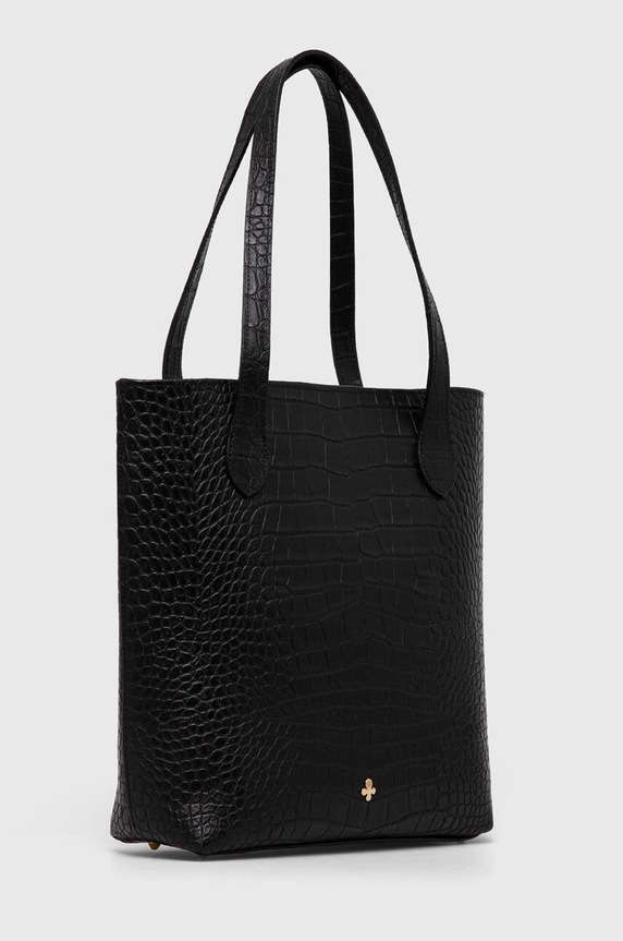 Kožená shopper taška Lilou Mini Coco Jane SHOP/MED/COCJAN černá AA00