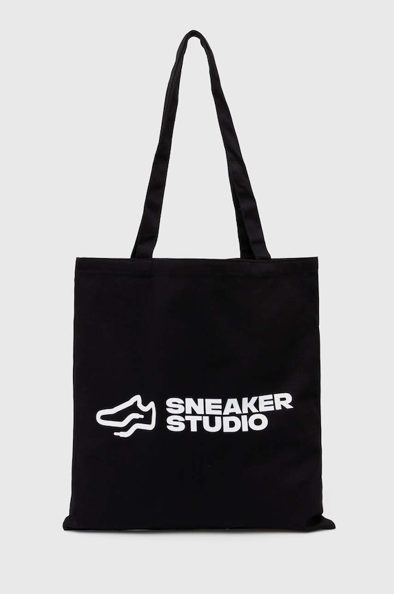 Bavlněná kabelka SneakerStudio vejde se A4 černá TORBA.BAW.sneakerstudio
