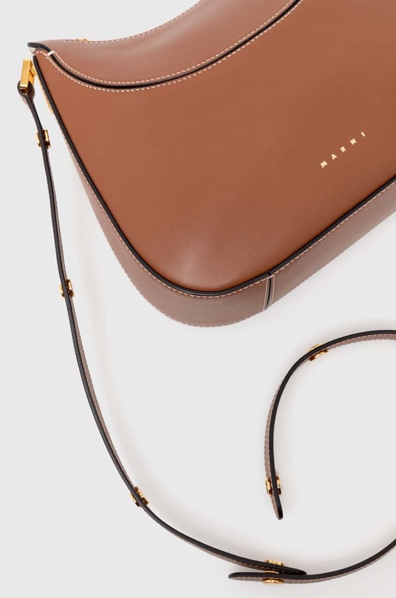 Τσάντα Marni καφέ BMMP0102U0.LV589