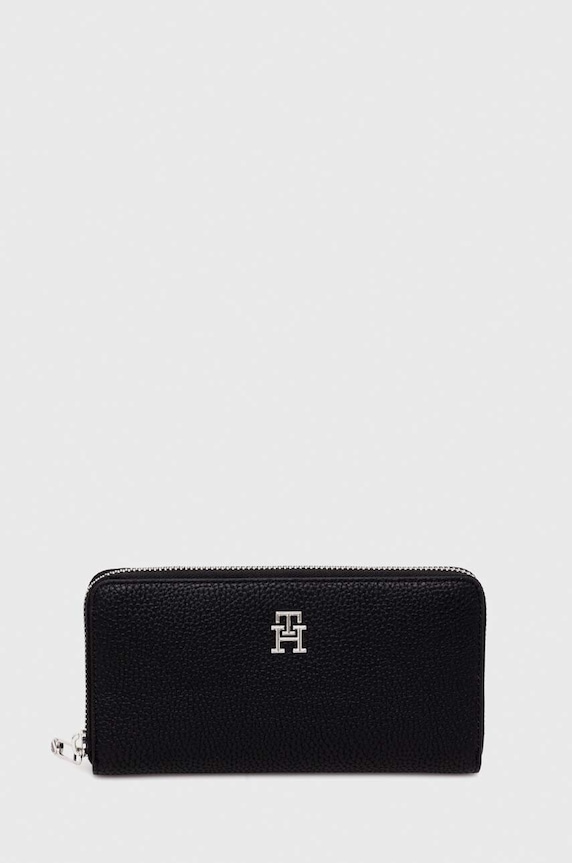 Πορτοφόλι Tommy Hilfiger συνθετικό μαύρο AW0AW15181.NOS