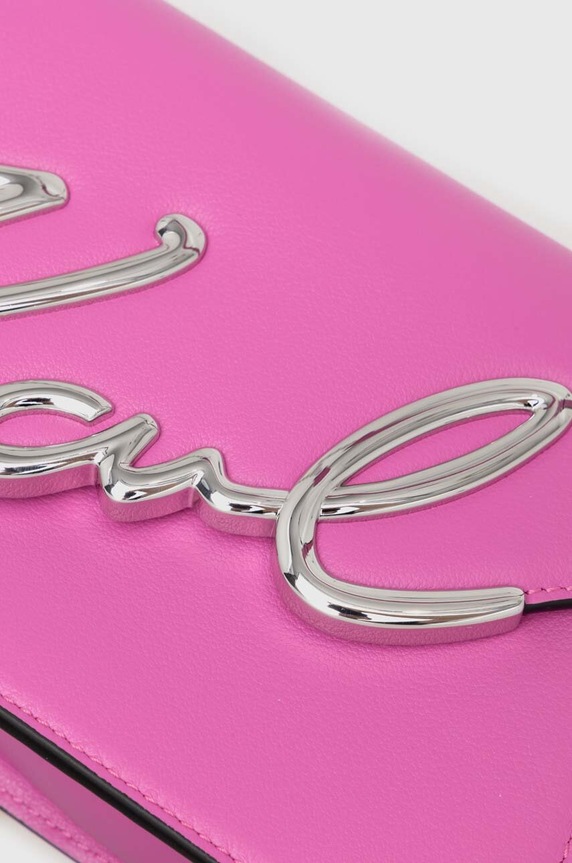 Karl Lagerfeld bőr táska rózsaszín 240W3005