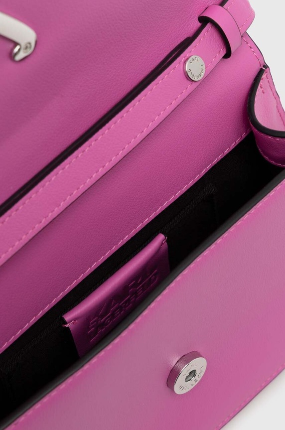 Karl Lagerfeld bőr táska 240W3005 rózsaszín