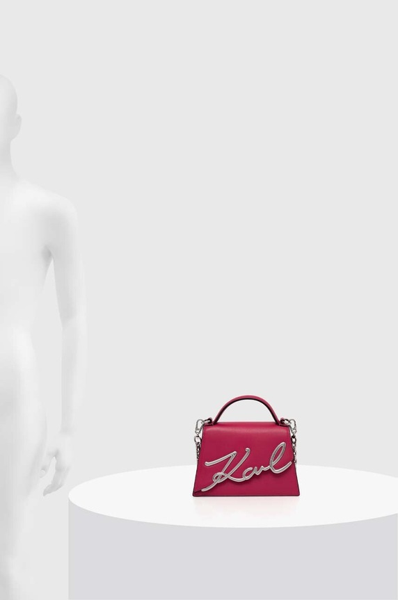 Kožená kabelka Karl Lagerfeld K/SIGNATURE 240W3004