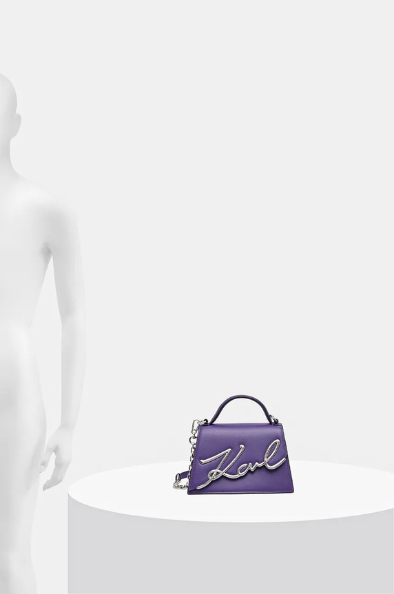 Kožená kabelka Karl Lagerfeld K/SIGNATURE 240W3004
