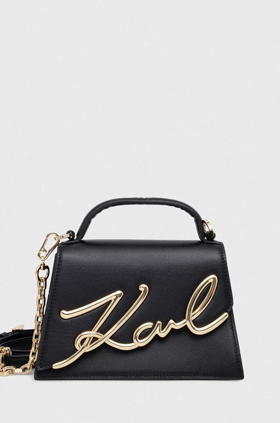 Karl Lagerfeld bőr táska nappa bőr fekete 240W3004