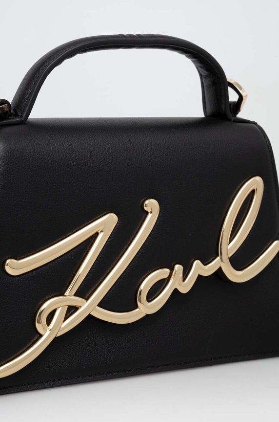 Kiegészítők Karl Lagerfeld bőr táska 240W3004 fekete