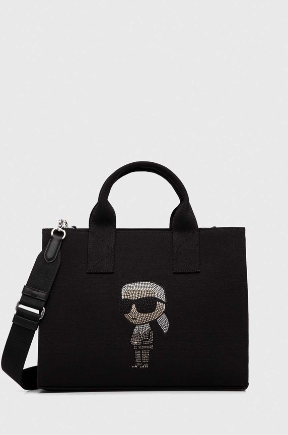 Karl Lagerfeld torebka tekstylny czarny 240W3877
