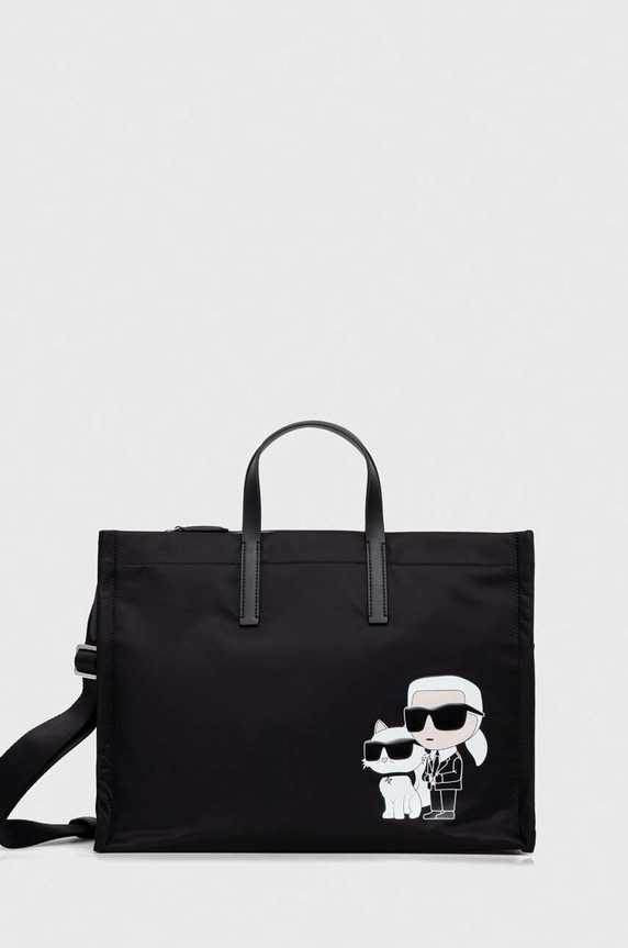 Karl Lagerfeld torebka mieści A4 czarny 240W3074