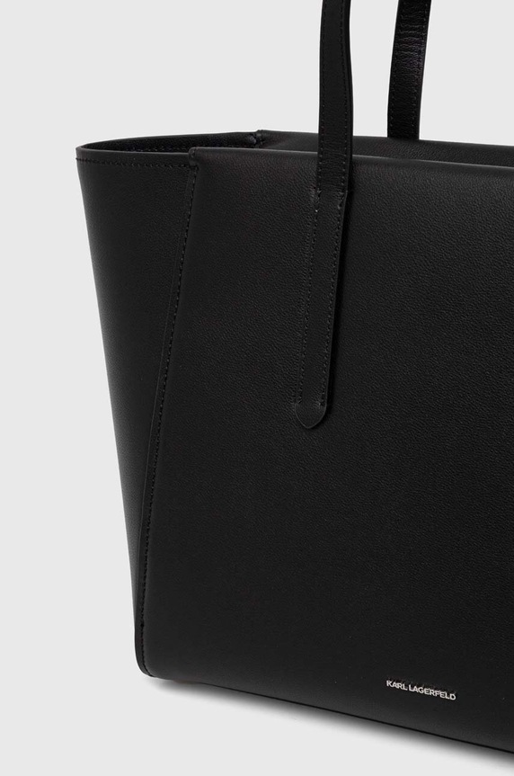 Accesorii Karl Lagerfeld poseta de piele 240W3081 negru