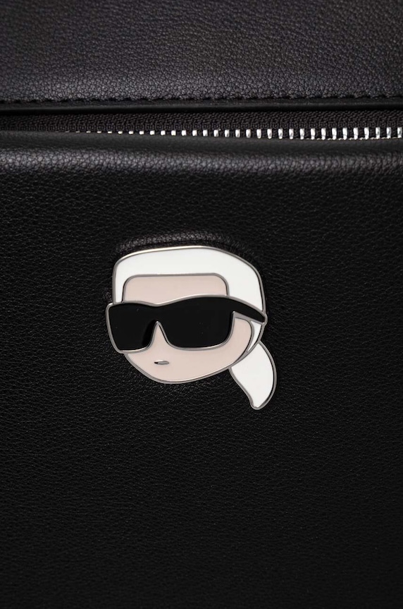 Karl Lagerfeld poseta de piele negru 240W3081