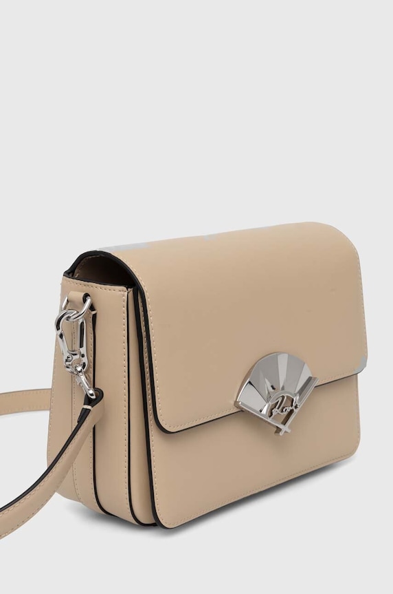 Karl Lagerfeld torebka skórzana 240W3194 beżowy AA00