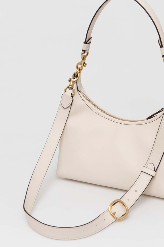 Kožená kabelka Coach Juliet Shoulder Bag béžová CR981