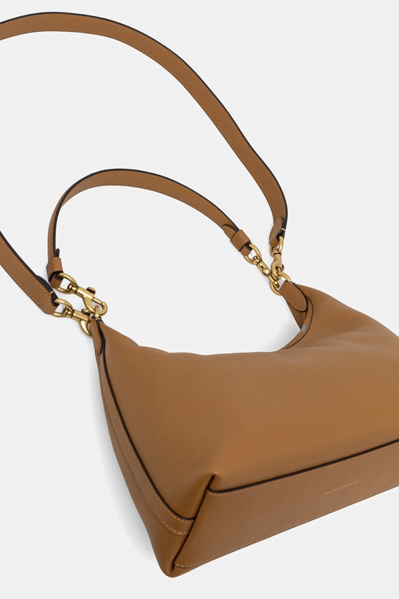 Δερμάτινη τσάντα Coach Juliet Shoulder Bag καφέ CR981