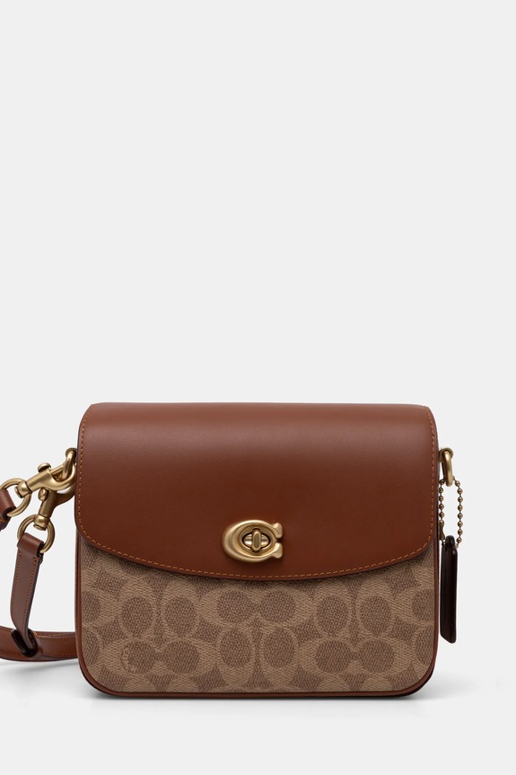 Coach borsa a mano in pelle Cassie 19 stampa all-over marrone CV436