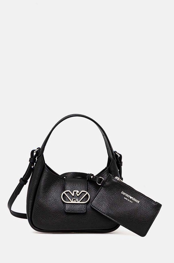 Emporio Armani torebka skórzana skóra licowa czarny Y3E235.YWQ9X.NOS