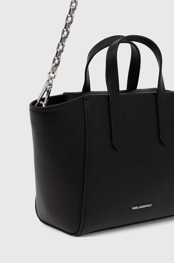 Doplnky Kožená kabelka Karl Lagerfeld 245W3051 čierna